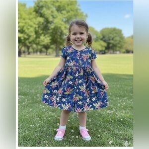 Polo by Ralph Lauren Floral Navy Kids Dress